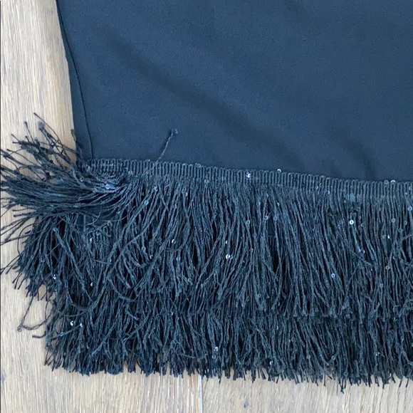 NWOT black sequin fringe top Large elegant stunning - Picture 3 of 6